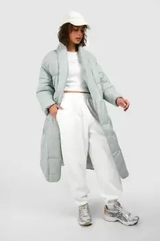 Image of Belted Duvet Puffer Jacket