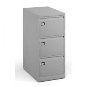 Image of Dams International Filing Cabinet with 3 Lockable Drawers DEF3G 470 x 622 x 1016mm Grey