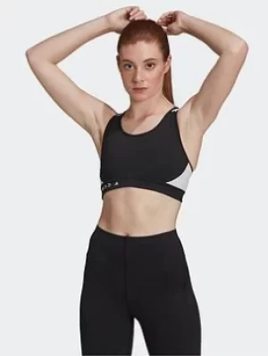 Image of adidas Karlie Kloss Believe This Bra, Maroon/White, Size S, Women