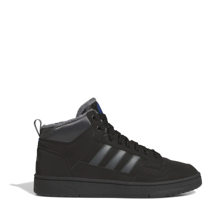 Image of adidas Mens RCourt High-Top Trainers Black/Grey male 8.5 (42.7)