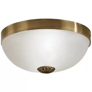 Image of Netlighting Imperial 2 Light Traditional Flush Ceiling Light Bronzed, E27