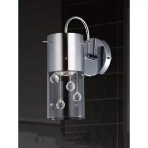 Image of Netlighting Cordell Crystals 1 Light Wall Lamp, GU10
