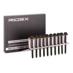 Image of RIDEX Cylinder Head Bolt Kit VW,AUDI,SKODA 1217B0036 WHT00091210x,WHT00091210x,WHT00091210x Bolt Kit, cylinder head WHT00091210x