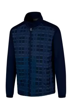Image of Plaid Print Padded Golf Jacket