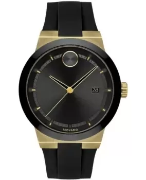 Image of Movado Bold Black Dial Black Silicone Strap Mens Watch 3600623 3600623