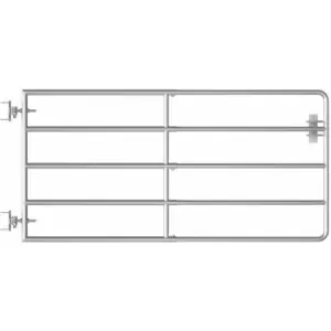 Image of 5 Bar Field Gate Steel (95-170)x90cm Silver Vidaxl Silver