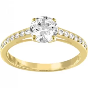 Image of Ladies Swarovski PVD Gold plated Size L.5 Attract Ring 52