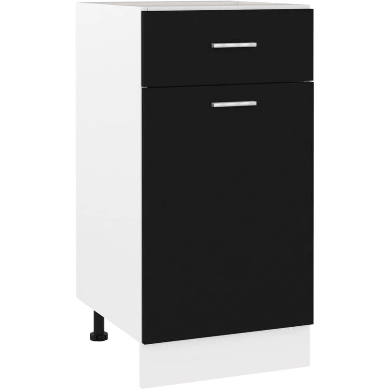 Image of VIDAXL Drawer Bottom Cabinet Lyon Black 40x46x81.5cm Engineered Wood Vidaxl 8720286132005