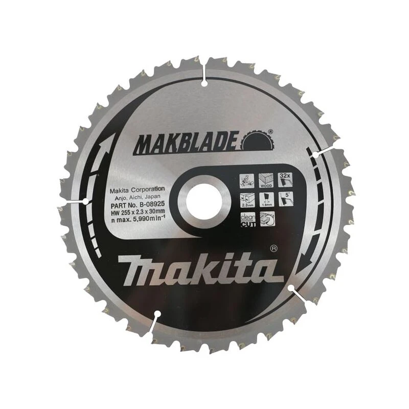 Image of Makita MAKBLADE Circular Saw Blade for Wood Cutting B-32720 Diameter: 255mm