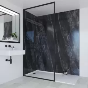 Image of Multipanel Linda Barker Bathroom Wall Panel Unlipped 2400 X 598mm Jet Noir