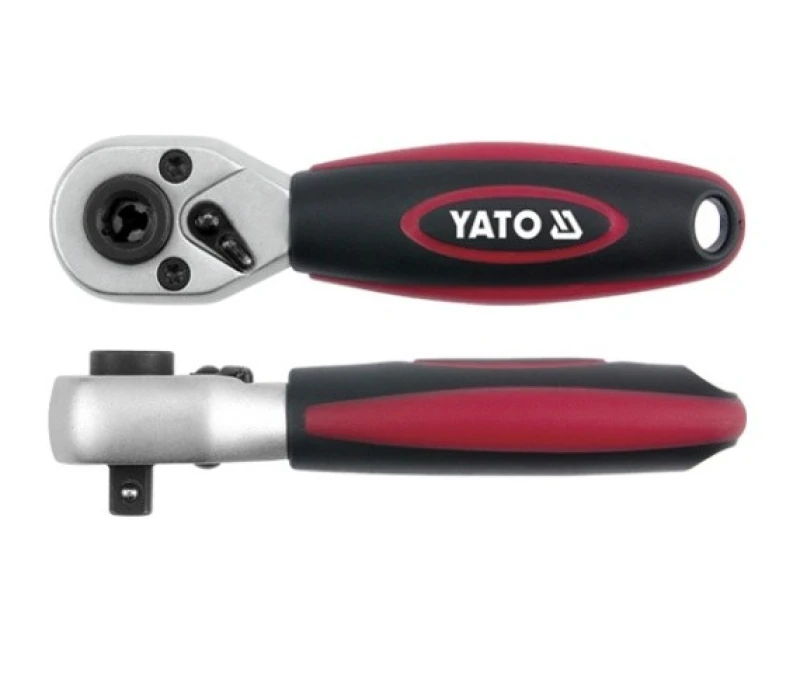 Image of YATO YT-0331 Reversible Ratchet Number of teeth (ratchet mechanism): 72, Square Drive Tang Size: 6.3 (1/4")mm (inch), Length: 136mm, Chrome Vanadium S