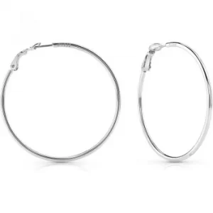 Image of Ladies Guess Hoops I Did It Again Silver Earrings