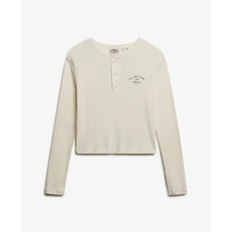 Image of Superdry Womens long sleeve T-Shirt Superdry Athletic Essentials Blanc Female L