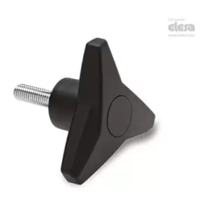 Image of ELESA Three-arm knob-VB.839/80 p-M10x30-C5 Blue