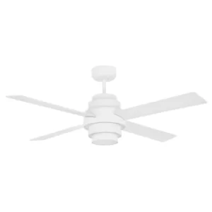 Image of Disc LED Large Ceiling Fan White, Maple