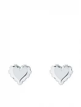 Image of Ted Baker Sersy: Sparkle Heart Stud Earring - Silver, Women