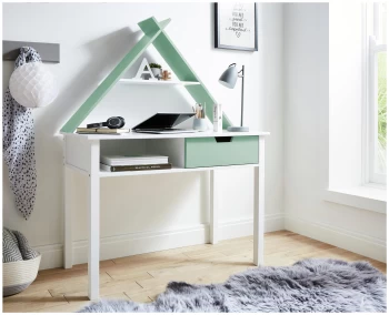 Image of Lloyd Pascal Kids Tipi 1 Drawer Desk - Green