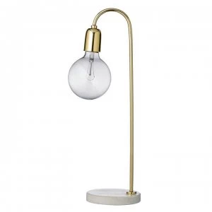 Image of Bloomingville Gold marble table lamp - Light Brown