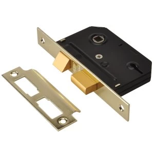 Image of Union ES-SL Essentials 3 Lever Mortice Sashlock Polished Brass 79mm 3" Visi