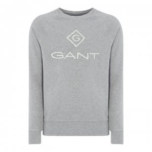 Image of Gant Gant New Logo Sweater - Grey 093