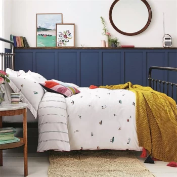 Image of Joules Countryside Scenes Duvet Cover Set - CHALK