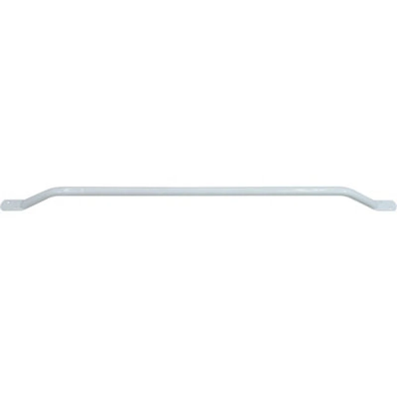Image of Loops White Steel Pipe Grab Bar - 1130mm Length - Rounded Safety Ends - Epoxy Coating White