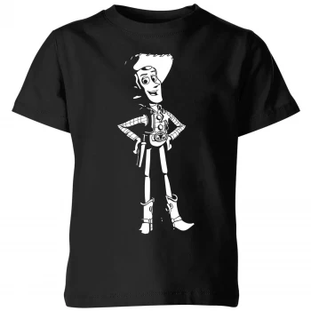 Image of Toy Story Sheriff Woody Kids T-Shirt - Black - 11-12 Years