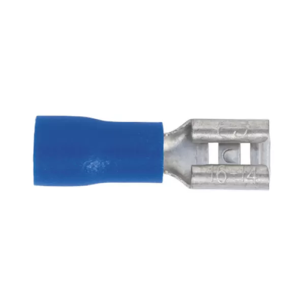 Image of Genuine SEALEY BT19 Push-On Terminal 4.8mm Female Blue Pack of 100