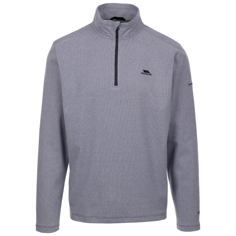 Image of Trespass Trespass Men Dunford Fleece Top in Navy Size: Medium Navy M Male 5063574172868