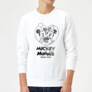 Image of Disney Minnie Mickey Since 1928 Sweatshirt - White - L