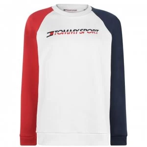 Image of Tommy Sport Colour Block Sweatshirt - PVH White