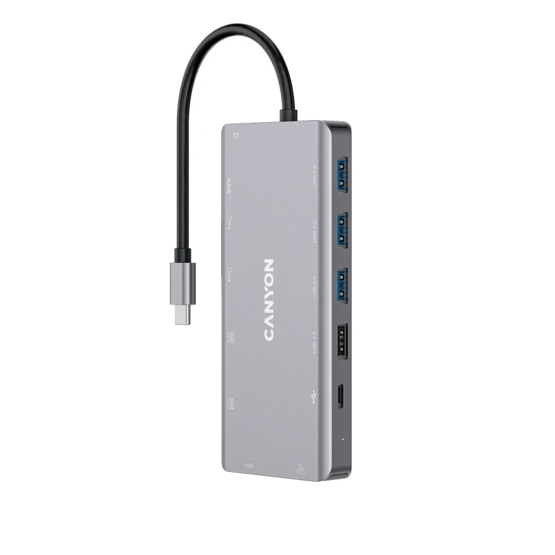 Image of Canyon DS-12 USB 3.2 Gen 1 (3.1 Gen 1) Type-C Grey