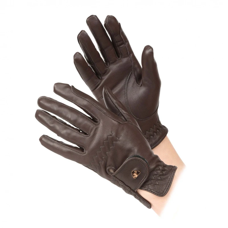 Image of Aubrion Aubrion Men Leather Riding Gloves in Brown Size: X-Large Brown XL Male 5059699852815