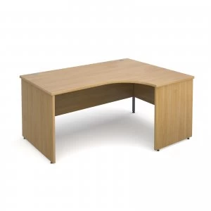 Image of Maestro 25 PL Right Hand Ergonomic Desk 1600mm - OAK Panel Leg Design