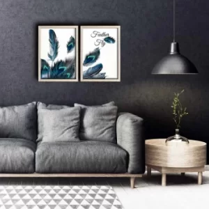 Image of 2PKCT-011 Multicolor Decorative Framed MDF Painting (2 Pieces)