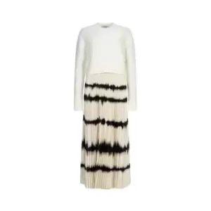 Image of AllSaints Curtis Knit Dress - White