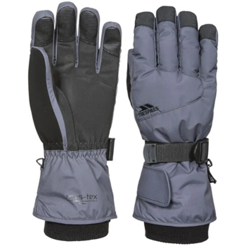 Image of Trespass Ergon II Ski Gloves in Dark Grey Size: XS Dark Grey Unisex XS