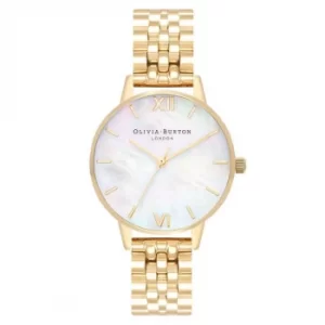 Image of Olivia Burton Mother Of Pearl Gold Tone Bracelet Watch