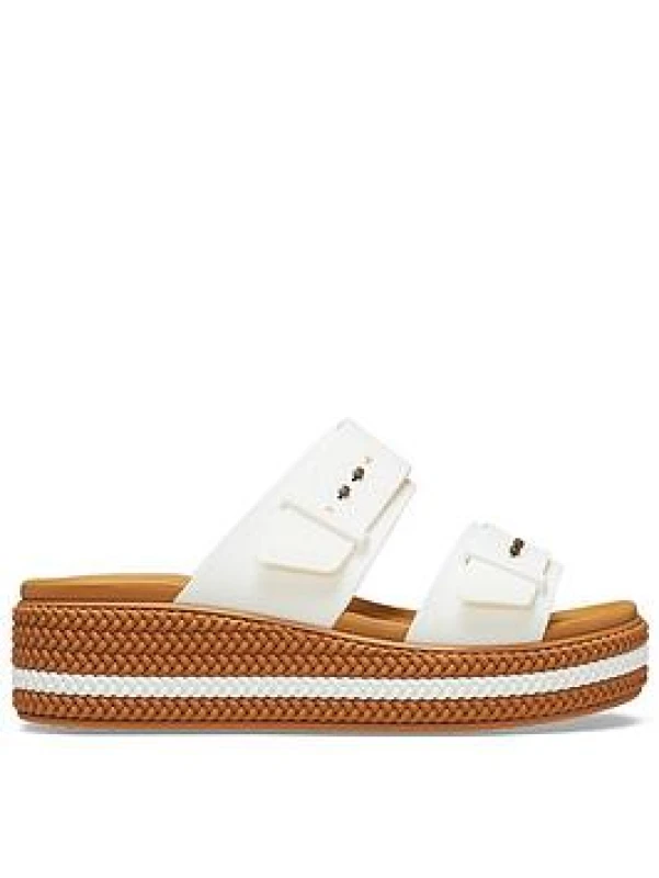 Image of Crocs Womens Brooklyn Woven Buckle Clogs Clogs 3 (34-35) Black 22058503230