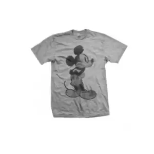 Image of Disney - Mickey Mouse Sketch Unisex Large T-Shirt - Grey