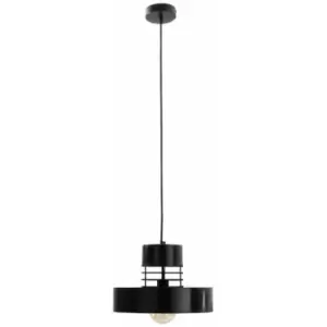Image of Keter Bossi Wire Dome Pendant Ceiling Light Black, 30cm, 1x E27