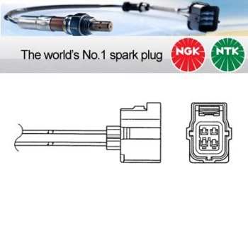 Image of 1x NGK NTK Oxygen O2 Lambda Sensor OZA571-GB1 OZA571GB1 (1709)