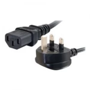 Image of C2G 0.5m 16 AWG Universal Power Cord (IEC320C13 to BS 1363)