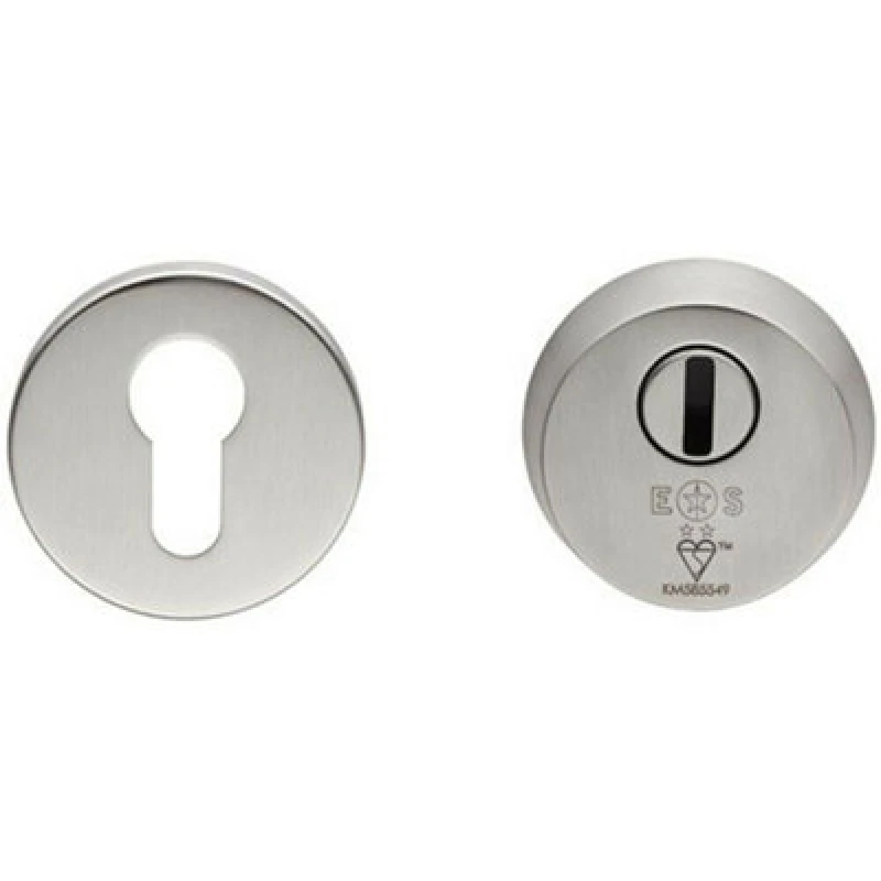 Image of Loops 4 Star Security Escutcheons Set Suits BS Euro Cylinder Locks Satin Steel Metallics unisex