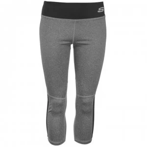 Image of Skechers Panel Capri Pants Ladies - Charcoal Marl