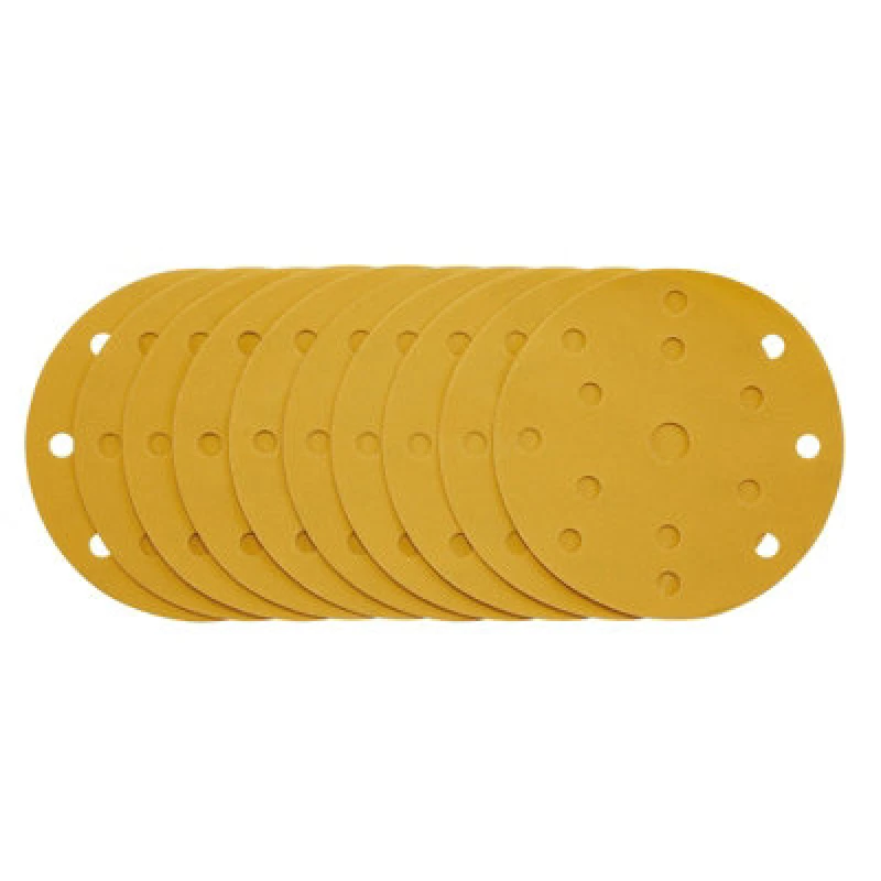 Image of Draper 08478 Gold Sanding Discs-Hk&Loop 150mm 400 Grit15 Dust Extr... 08478