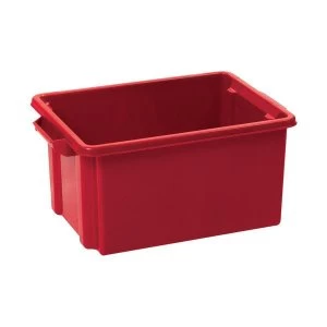 Image of Strata Storemaster Maxi Crate External W470xD340xH240mm 32 Litres Capacity Red Single