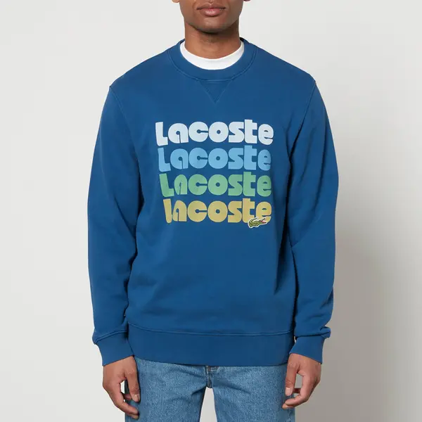 Image of Lacoste Repeated Logo Cotton-Jersey Sweatshirt - XL