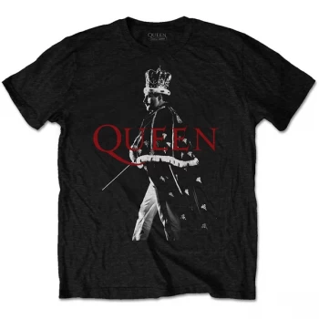 Image of Queen - Freddie Crown Unisex XX-Large T-Shirt - Black