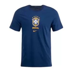 Image of 2022-2023 Brazil Crest Tee (Navy)